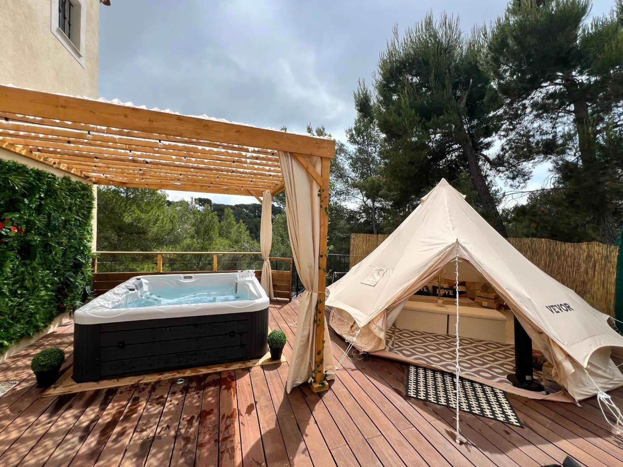 Love Room Tente Lodge Spa Mfg Chez C&C, Exclusivement Reservee Aux Adultes Cantaron 外观 照片